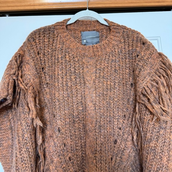 Anthropologie Knit Boho Fringe Poncho - Picture 6 of 10